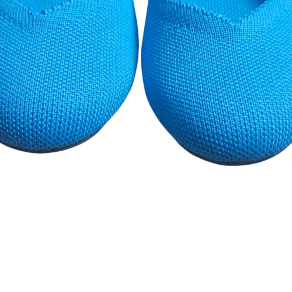 Rothy's The Flat Peacock Blue Round Toe Ballet Flats SZ 6 Retired Color Like New - Picture 3 of 9